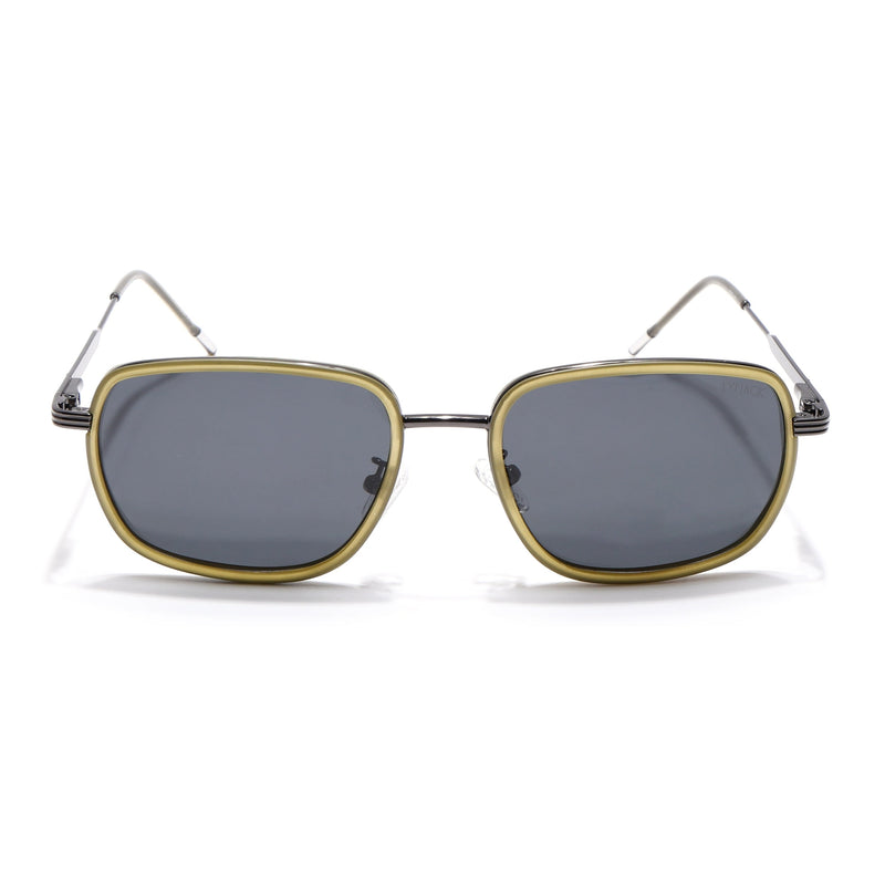 Eyejack Aura Light Green & Grey Square Polarized Sunglasses for Men & Women (2501PCL1467)