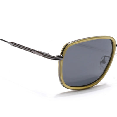 Eyejack Aura Light Green & Grey Square Polarized Sunglasses for Men & Women (2501PCL1467)