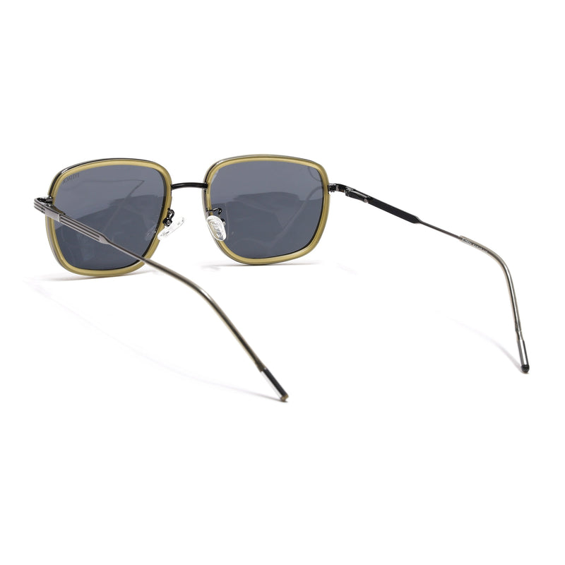 Eyejack Aura Light Green & Grey Square Polarized Sunglasses for Men & Women (2501PCL1467)