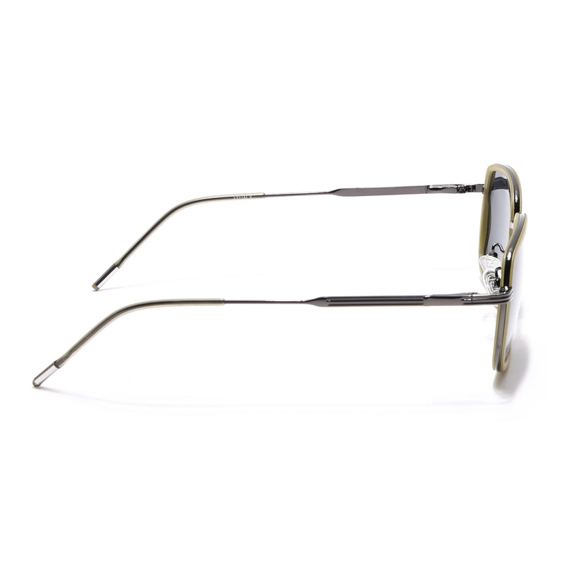 Eyejack Aura Light Green & Grey Square Polarized Sunglasses for Men & Women (2501PCL1467)