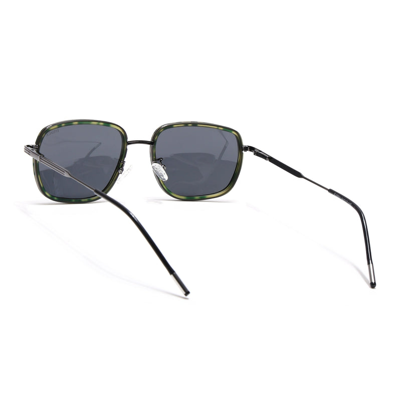 Eyejack Aura Olive & Grey Square Polarized Sunglasses for Men & Women (2501PCL1468)