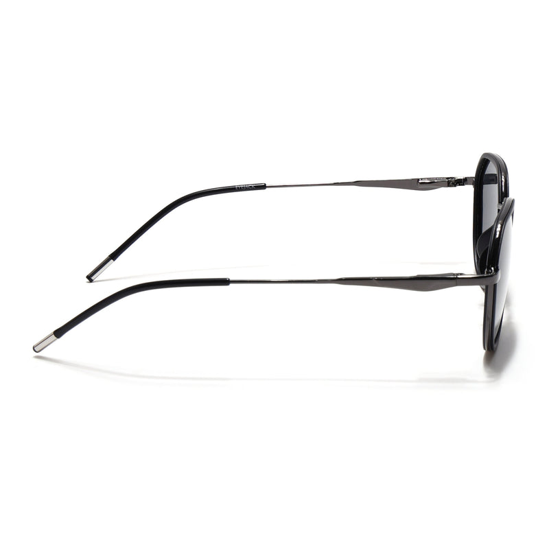 Eyejack Aura Black & Grey Round Polarized Sunglasses for Men & Women (2502PCL1470)