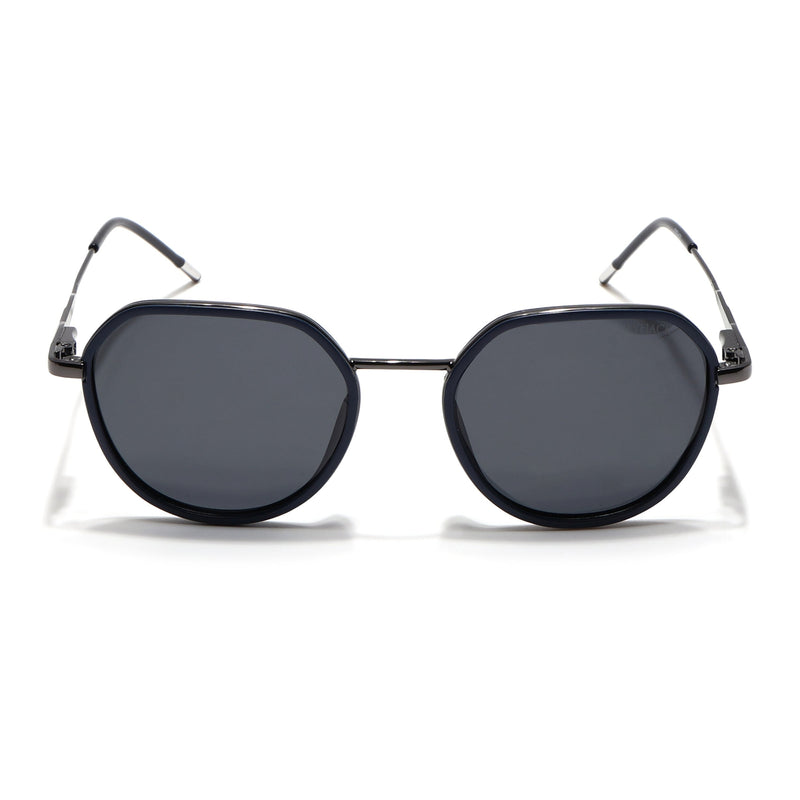 Eyejack Aura Blue & Grey Round Polarized Sunglasses for Men & Women (2502PCL1471)
