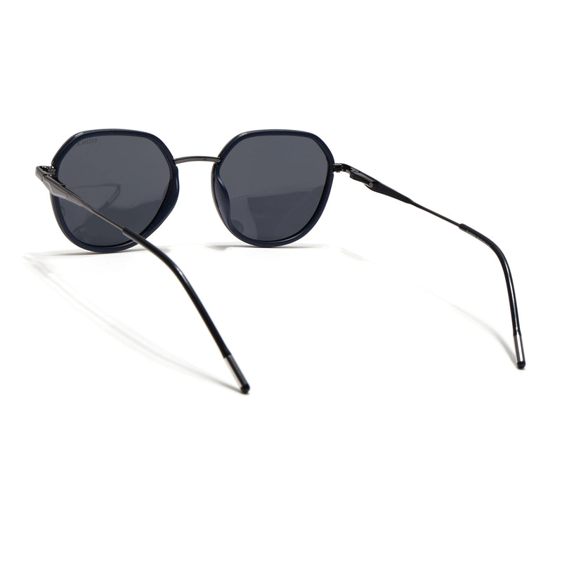 Eyejack Aura Blue & Grey Round Polarized Sunglasses for Men & Women (2502PCL1471)
