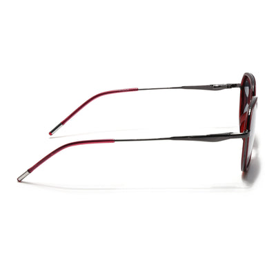 Eyejack Aura Red & Grey Round Polarized Sunglasses for Men & Women (2502PCL1472)