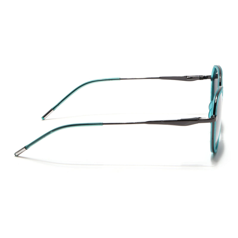 Eyejack Aura Sea Green & Grey Round Polarized Sunglasses for Men & Women (2502PCL1474)
