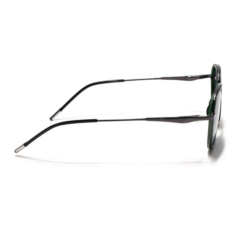 Eyejack Aura Green & Grey Round Polarized Sunglasses for Men & Women (2502PCL1475)