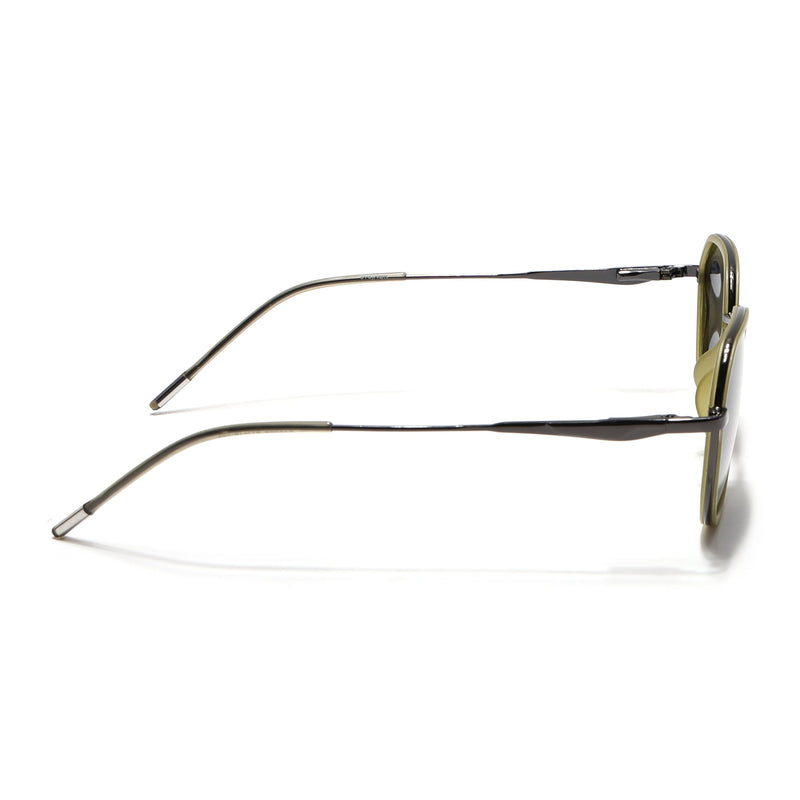 Eyejack Aura Light Green & Grey Round Polarized Sunglasses for Men & Women (2502PCL1476)