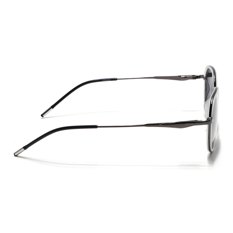 Eyejack Aura Transparent & Grey Round Polarized Sunglasses for Men & Women (2502PCL1478)