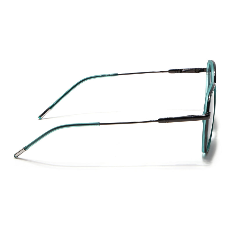 Eyejack Aura Sea Green & Grey Hexagonal Polarized Sunglasses for Men & Women (2503PCL1483)