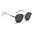 Eyejack Aura Green & Grey Hexagonal Polarized Sunglasses for Men & Women (2503PCL1484)