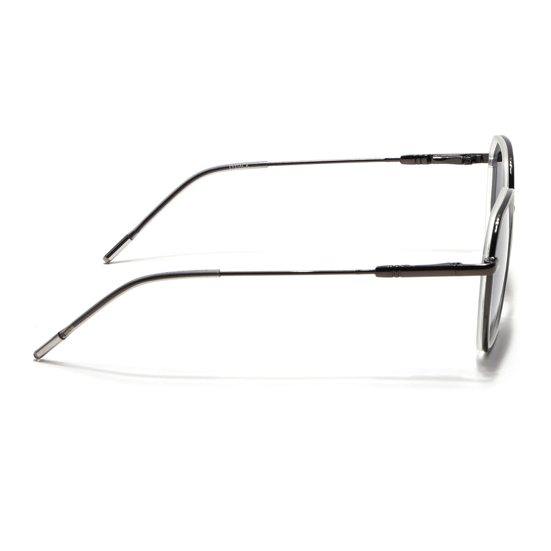 Eyejack Aura Transparent & Grey Hexagonal Polarized Sunglasses for Men & Women (2503PCL1487)