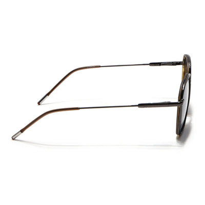 Eyejack Aura Demi Brown & Grey Hexagonal Polarized Sunglasses for Men & Women (2503PCL1488)