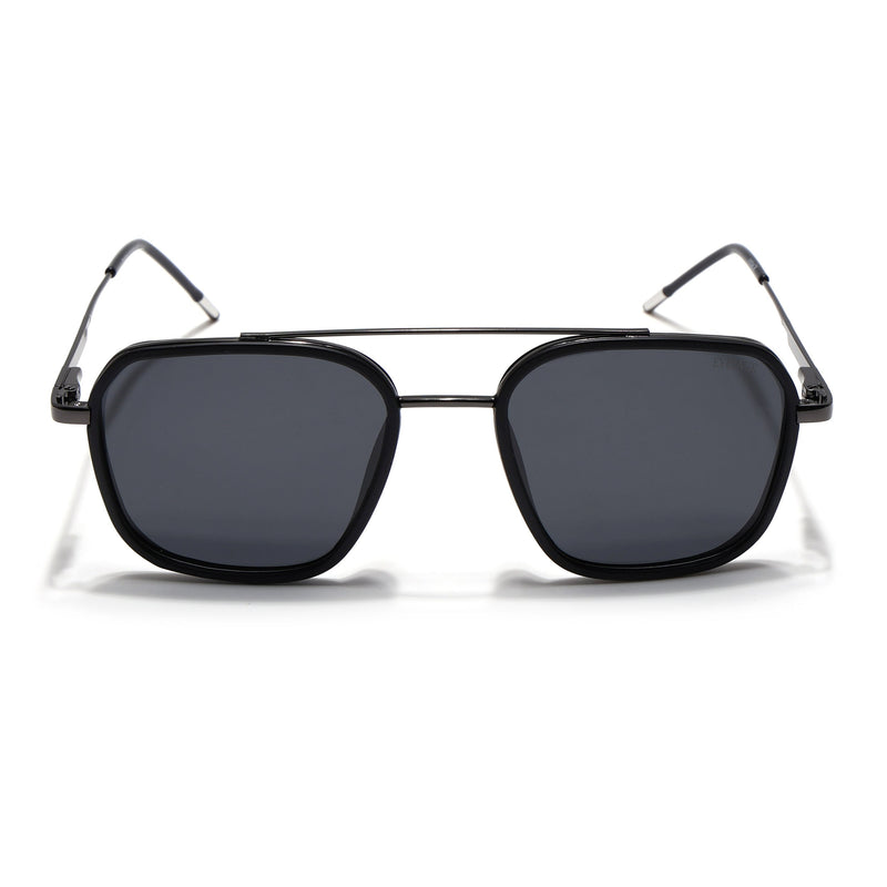 Eyejack Aura Black & Grey Wayfarer Polarized Sunglasses for Men & Women (2504PCL1489)