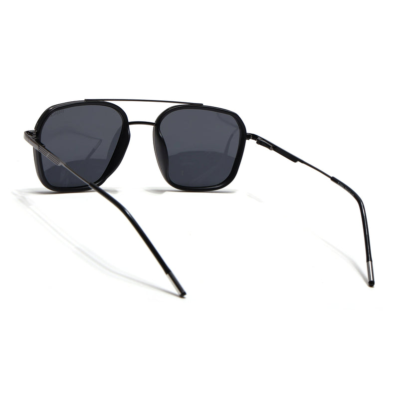 Eyejack Aura Black & Grey Wayfarer Polarized Sunglasses for Men & Women (2504PCL1489)