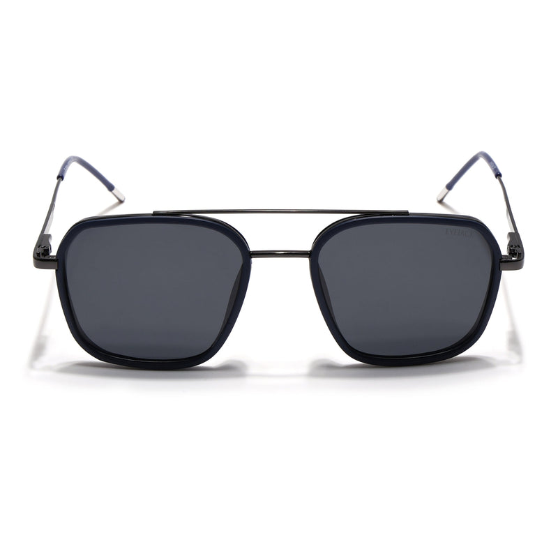 Eyejack Aura Blue & Grey Wayfarer Polarized Sunglasses for Men & Women (2504PCL1490)