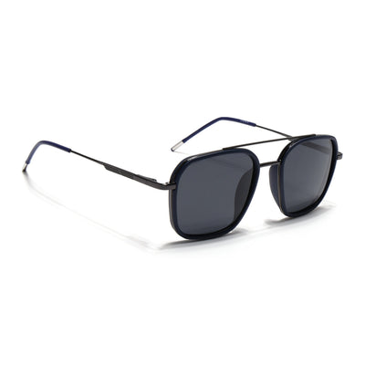 Eyejack Aura Blue & Grey Wayfarer Polarized Sunglasses for Men & Women (2504PCL1490)