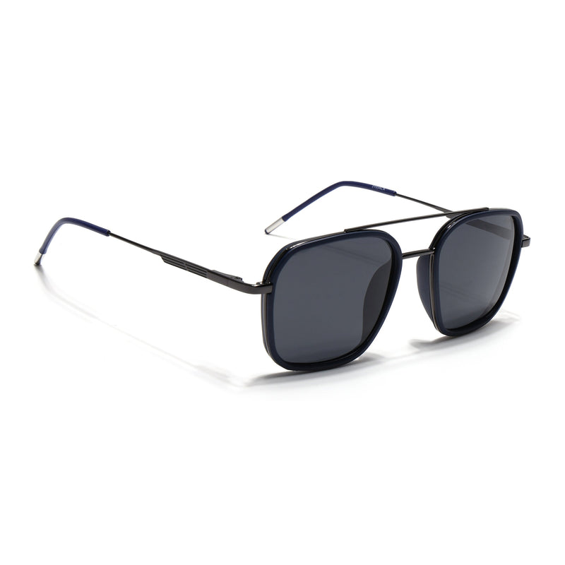 Eyejack Aura Blue & Grey Wayfarer Polarized Sunglasses for Men & Women (2504PCL1490)