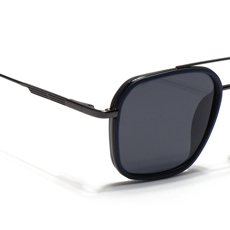 Eyejack Aura Blue & Grey Wayfarer Polarized Sunglasses for Men & Women (2504PCL1490)