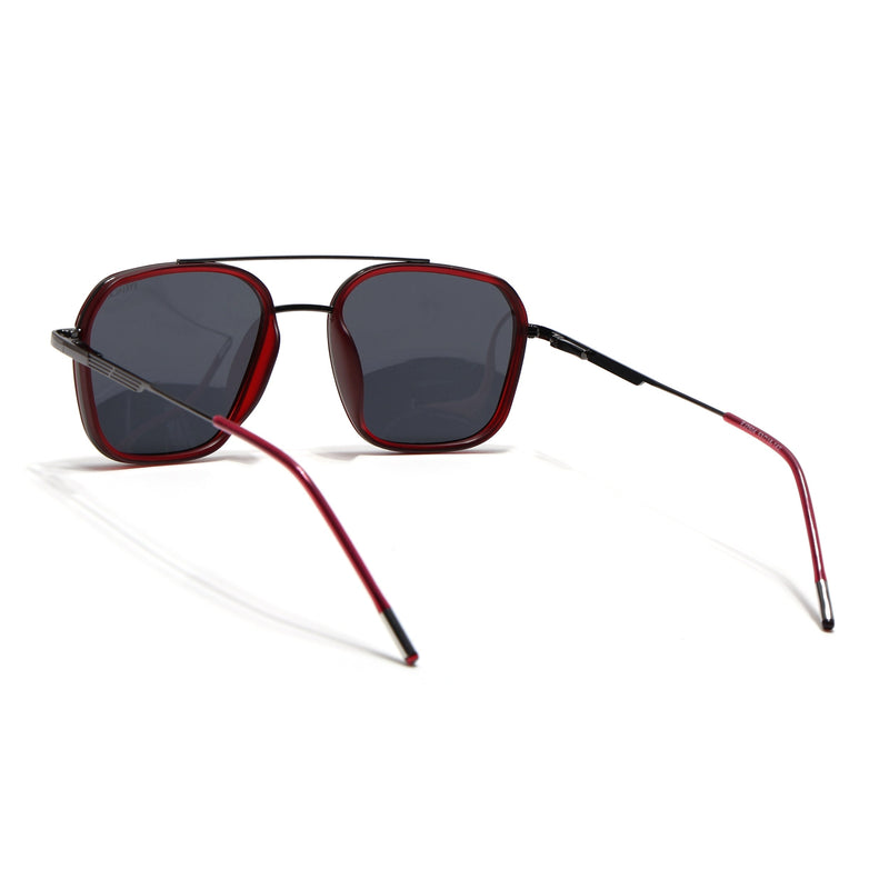 Eyejack Aura Red & Grey Wayfarer Polarized Sunglasses for Men & Women (2504PCL1491)