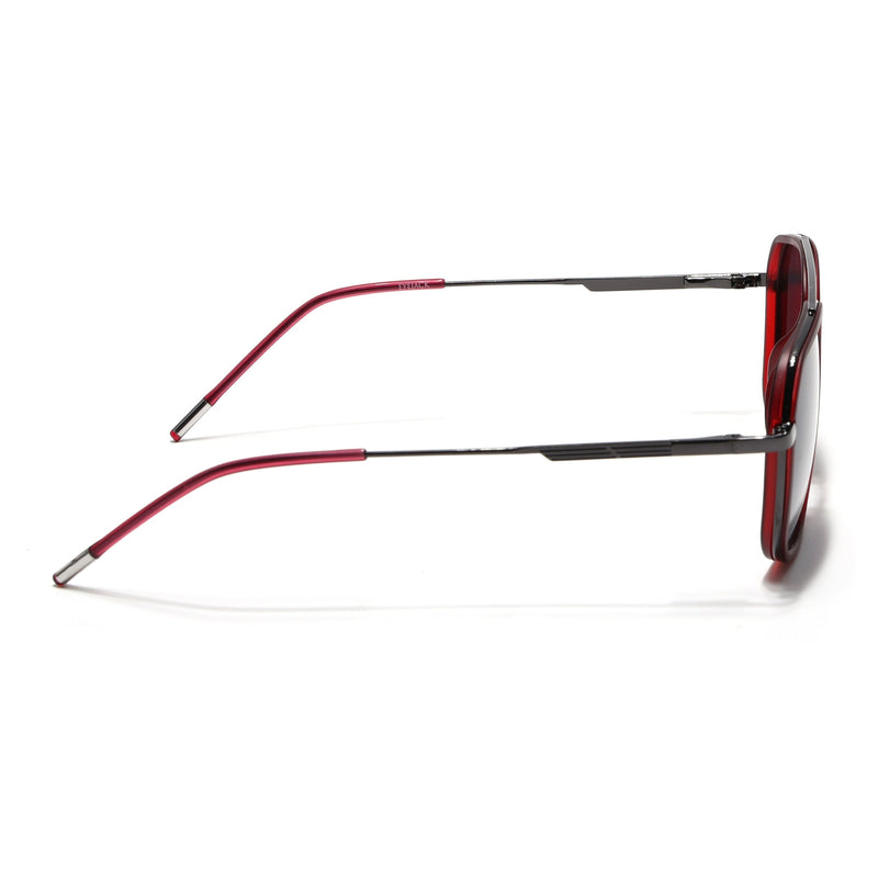Eyejack Aura Red & Grey Wayfarer Polarized Sunglasses for Men & Women (2504PCL1491)