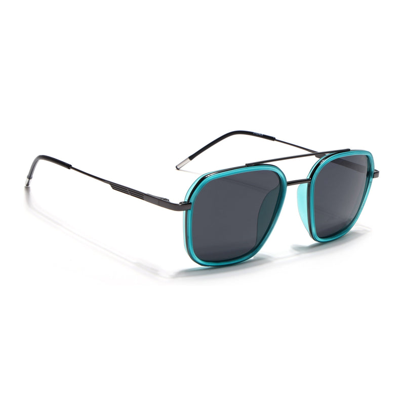 Eyejack Aura Sea Green & Grey Wayfarer Polarized Sunglasses for Men & Women (2504PCL1493)
