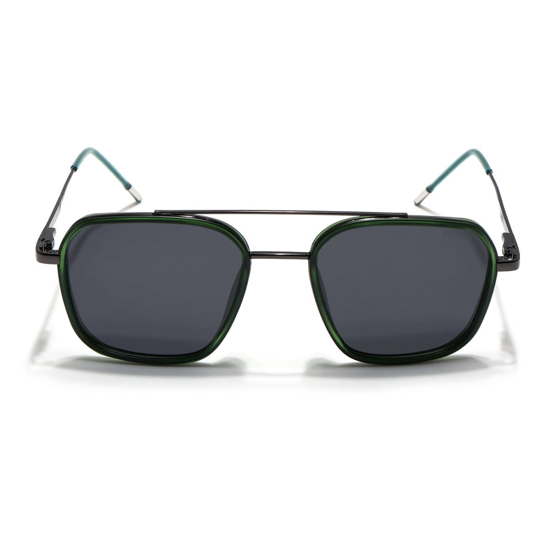 Eyejack Aura Green & Grey Wayfarer Polarized Sunglasses for Men & Women (2504PCL1494)