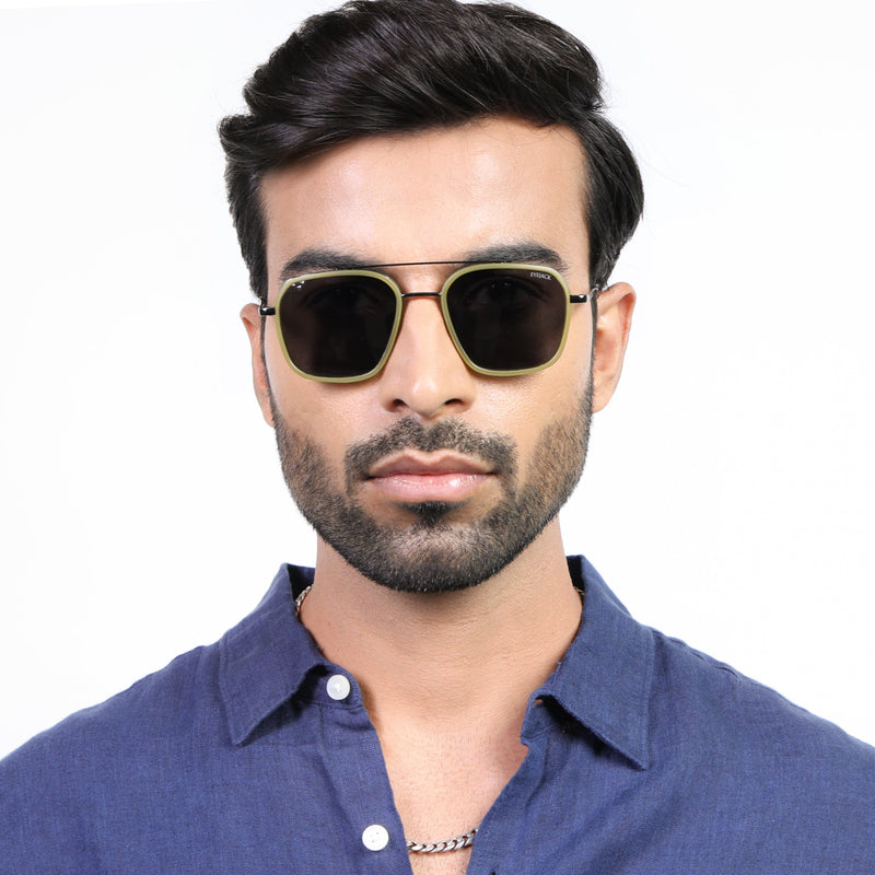 Eyejack Aura Light Green & Grey Wayfarer Polarized Sunglasses for Men & Women (2504PCL1495)