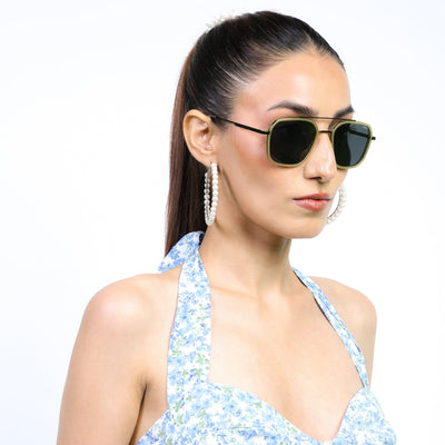 Eyejack Aura Light Green & Grey Wayfarer Polarized Sunglasses for Men & Women (2504PCL1495)