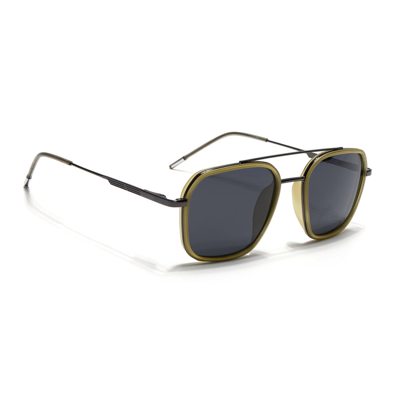 Eyejack Aura Light Green & Grey Wayfarer Polarized Sunglasses for Men & Women (2504PCL1495)