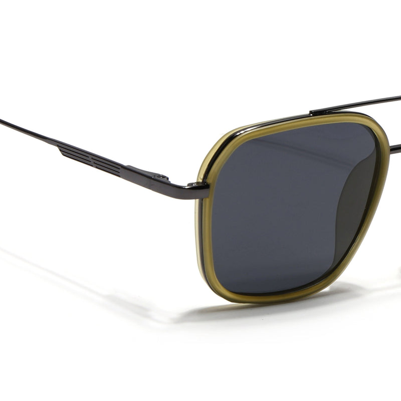 Eyejack Aura Light Green & Grey Wayfarer Polarized Sunglasses for Men & Women (2504PCL1495)