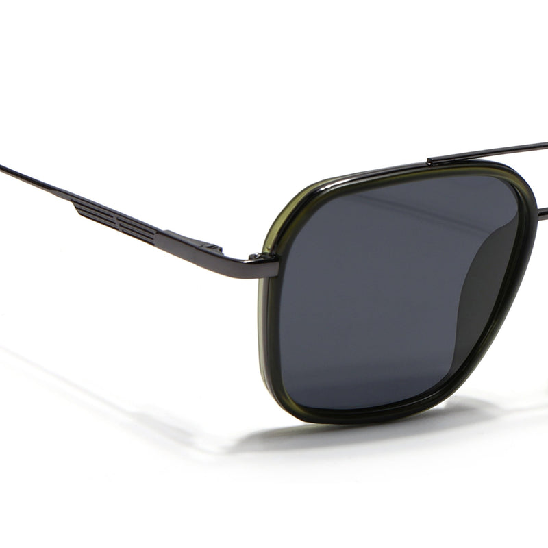 Eyejack Aura Olive & Grey Wayfarer Polarized Sunglasses for Men & Women (2504PCL1496)