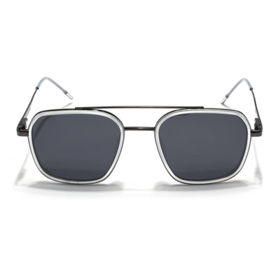 Eyejack Aura Transparent & Grey Wayfarer Polarized Sunglasses for Men & Women (2504PCL1497)