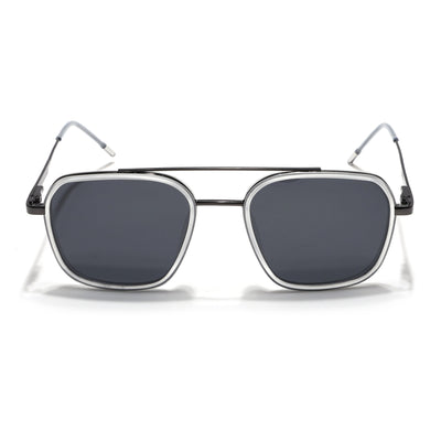 Eyejack Aura Transparent & Grey Wayfarer Polarized Sunglasses for Men & Women (2504PCL1497)