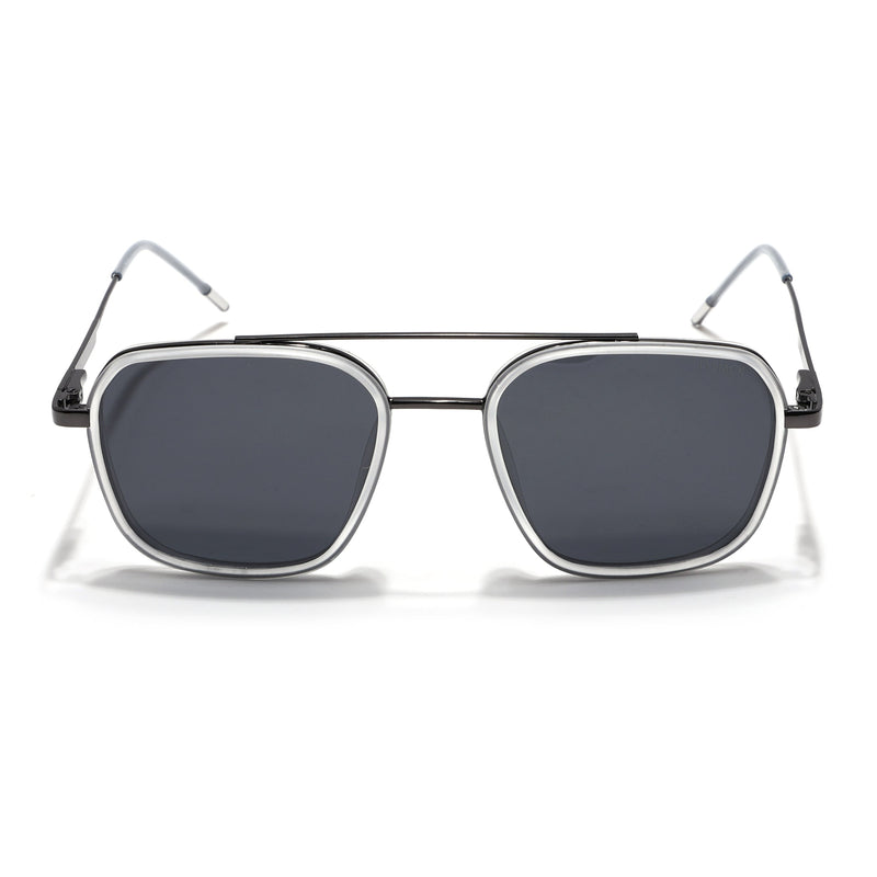 Eyejack Aura Transparent & Grey Wayfarer Polarized Sunglasses for Men & Women (2504PCL1497)