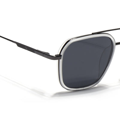 Eyejack Aura Transparent & Grey Wayfarer Polarized Sunglasses for Men & Women (2504PCL1497)