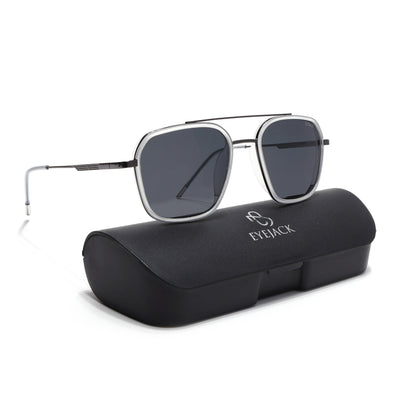 Eyejack Aura Transparent & Grey Wayfarer Polarized Sunglasses for Men & Women (2504PCL1497)