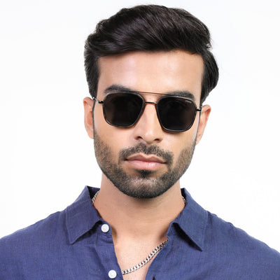 Eyejack Aura Demi Brown & Grey Wayfarer Polarized Sunglasses for Men & Women (2504PCL1498)