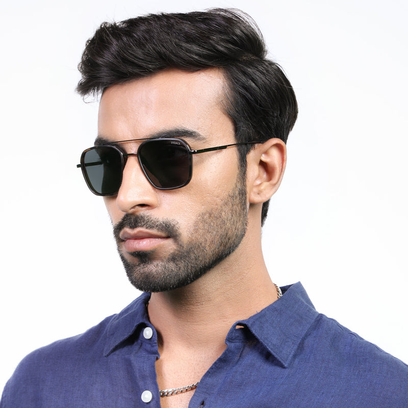 Eyejack Aura Demi Brown & Grey Wayfarer Polarized Sunglasses for Men & Women (2504PCL1498)