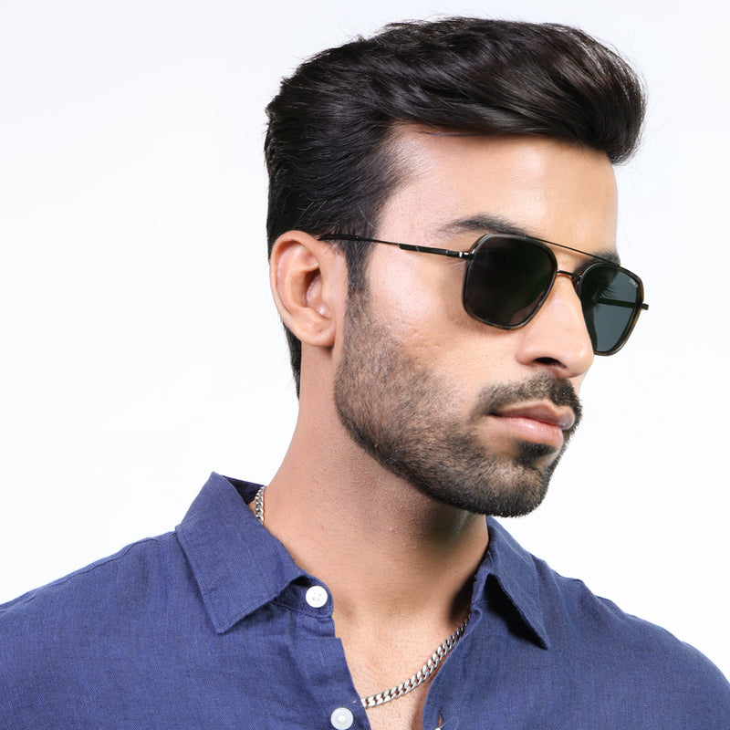 Eyejack Aura Demi Brown & Grey Wayfarer Polarized Sunglasses for Men & Women (2504PCL1498)