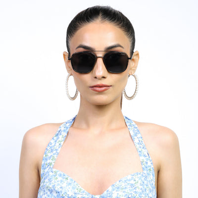Eyejack Aura Demi Brown & Grey Wayfarer Polarized Sunglasses for Men & Women (2504PCL1498)