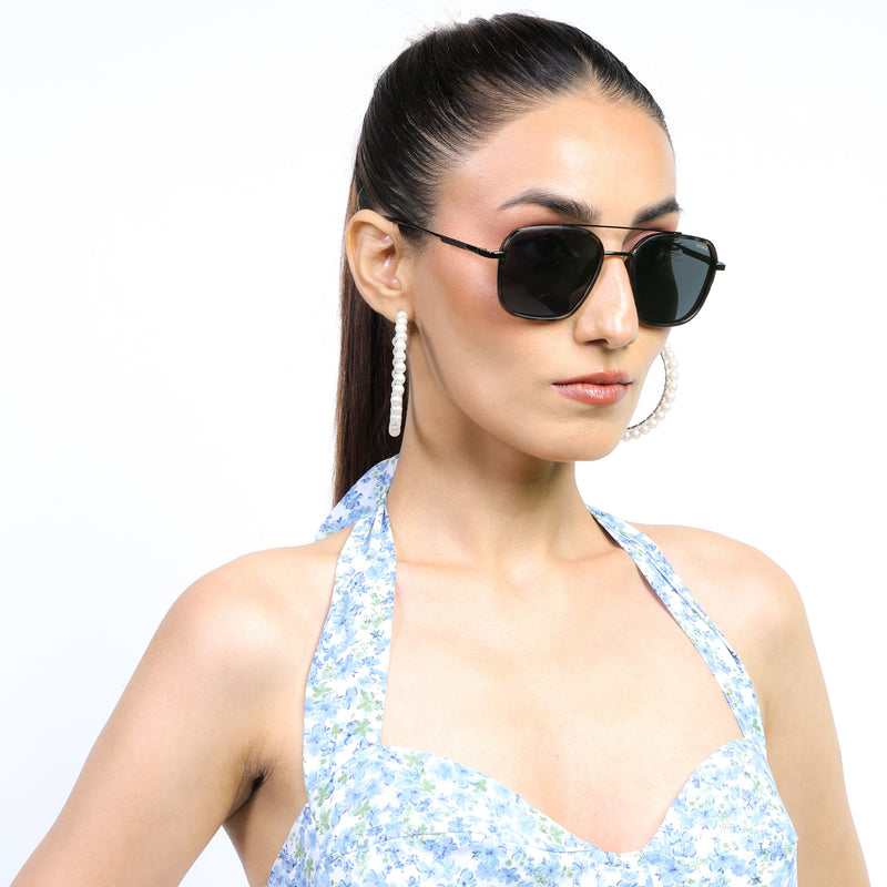 Eyejack Aura Demi Brown & Grey Wayfarer Polarized Sunglasses for Men & Women (2504PCL1498)