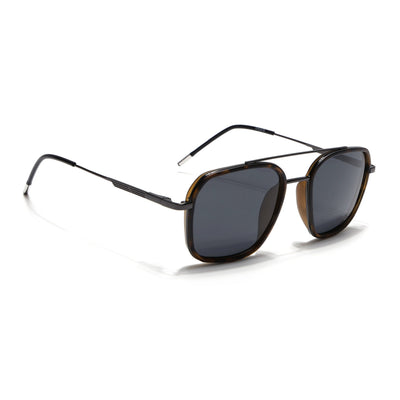 Eyejack Aura Demi Brown & Grey Wayfarer Polarized Sunglasses for Men & Women (2504PCL1498)