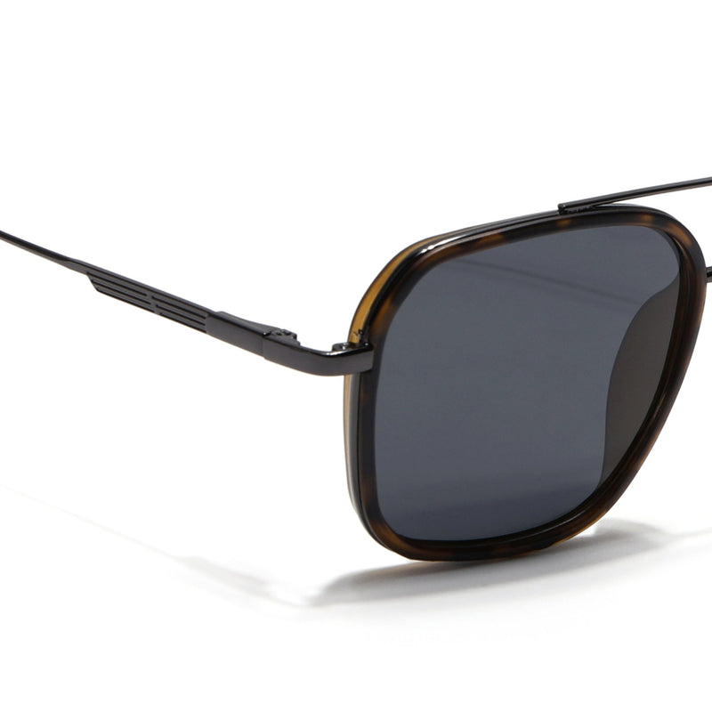 Eyejack Aura Demi Brown & Grey Wayfarer Polarized Sunglasses for Men & Women (2504PCL1498)