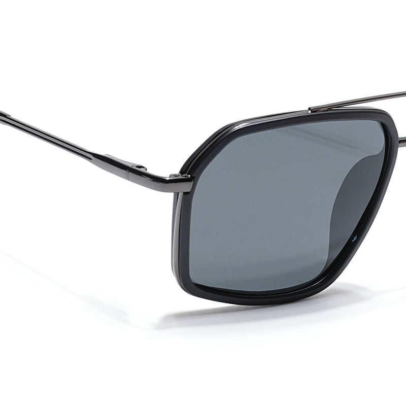 Eyejack Aura Black & Grey Wayfarer Polarized Sunglasses for Men & Women (2505PCL1499)