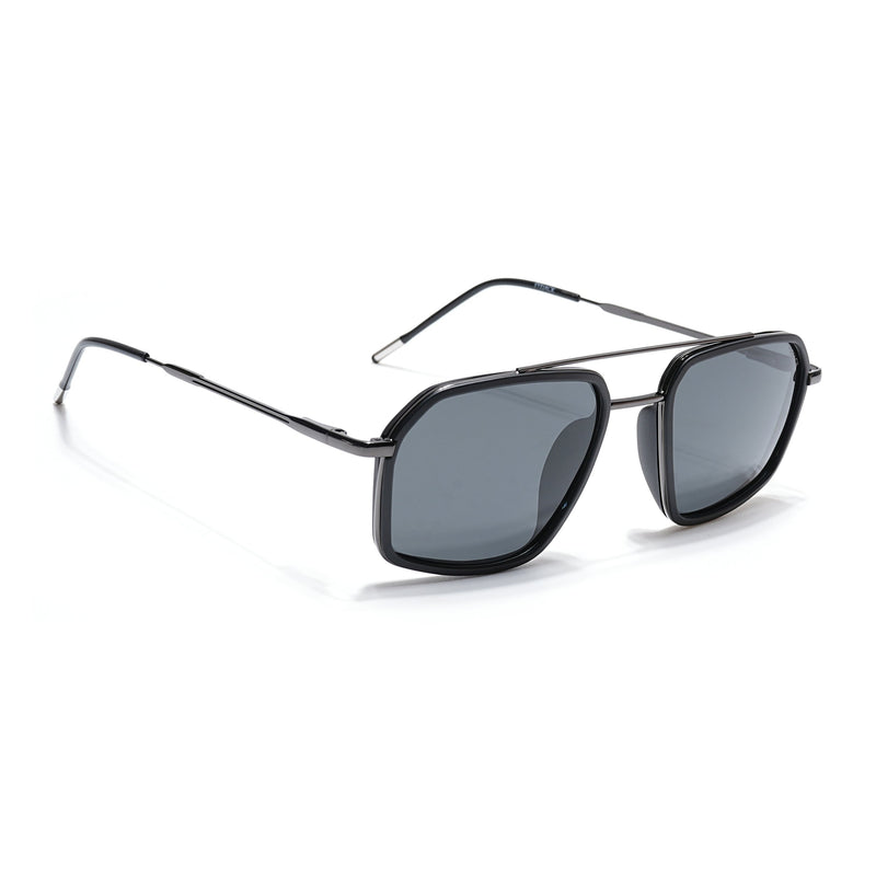 Eyejack Aura Black & Grey Wayfarer Polarized Sunglasses for Men & Women (2505PCL1499)