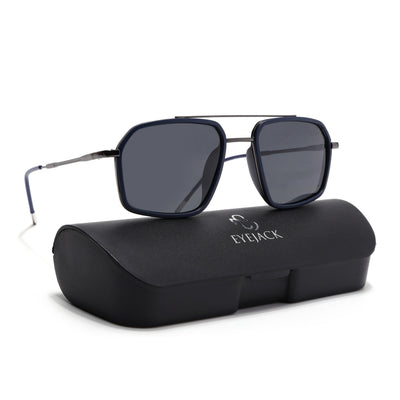 Eyejack Aura Blue & Grey Wayfarer Polarized Sunglasses for Men & Women (2505PCL1500)