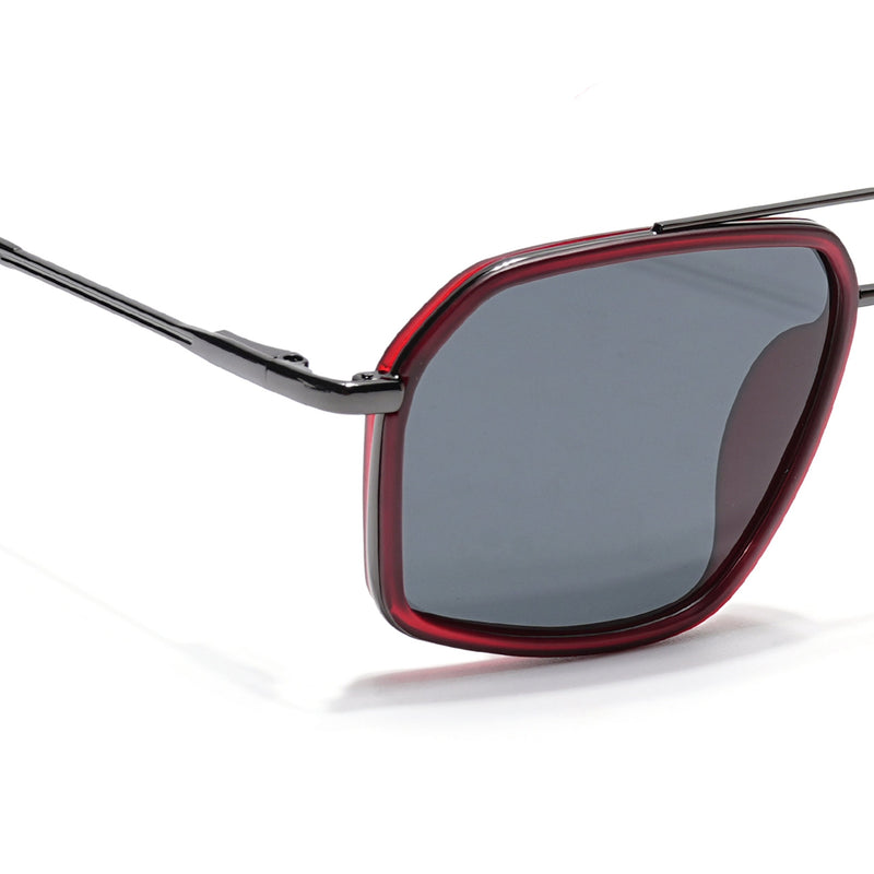 Eyejack Aura Red & Grey Wayfarer Polarized Sunglasses for Men & Women (2505PCL1501)