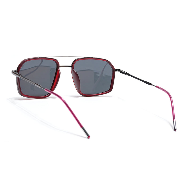 Eyejack Aura Red & Grey Wayfarer Polarized Sunglasses for Men & Women (2505PCL1501)