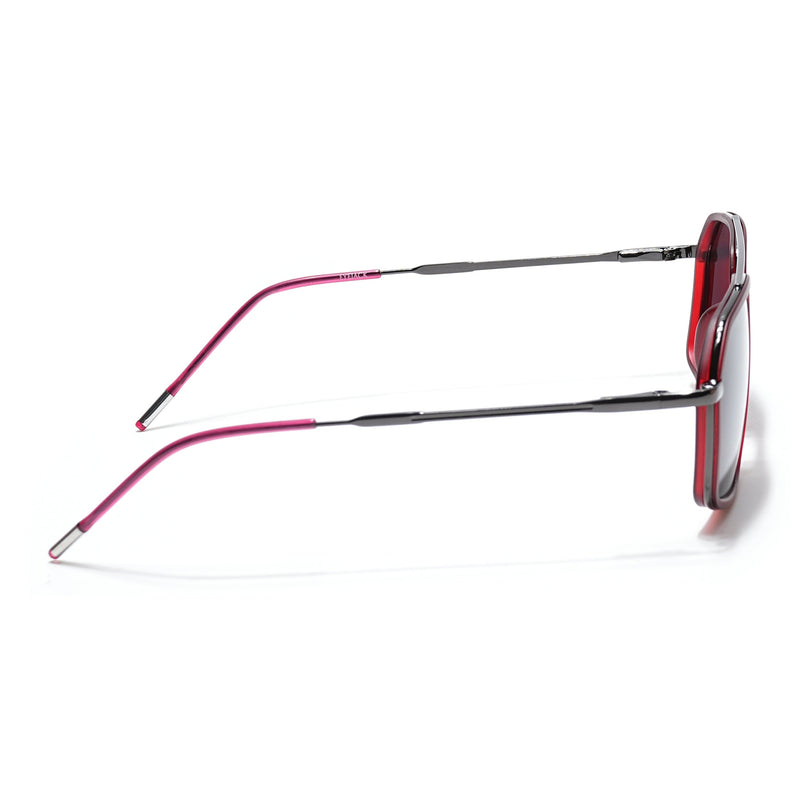 Eyejack Aura Red & Grey Wayfarer Polarized Sunglasses for Men & Women (2505PCL1501)